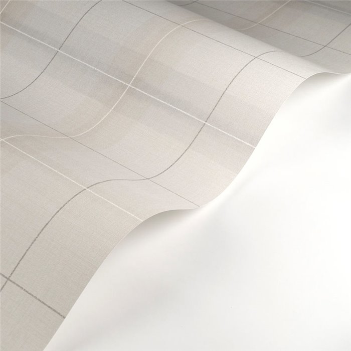 Casadeco|Papier peint à carreaux beige tartan anglais et écossais|Carreaux