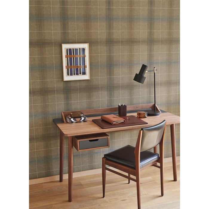 Casadeco|Brown tartan check wallpaper|Checkered