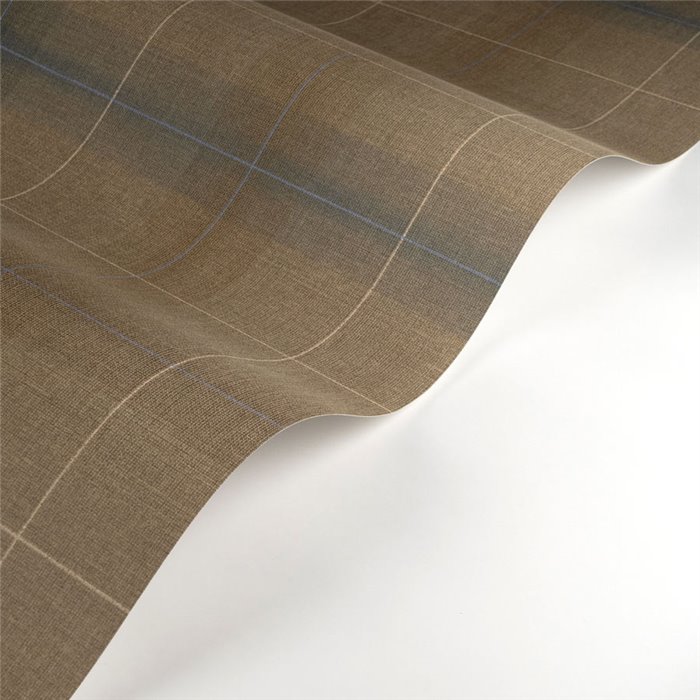 Casadeco|Papel pintado cuadros tartán marrón|Cuadros