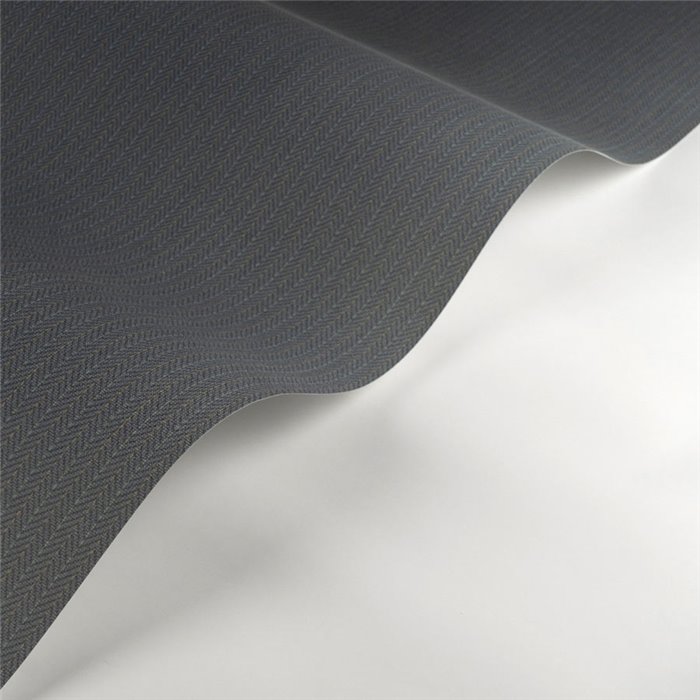Casadeco|Blue herringbone wallpaper with fine stripes|Fabric Imitation