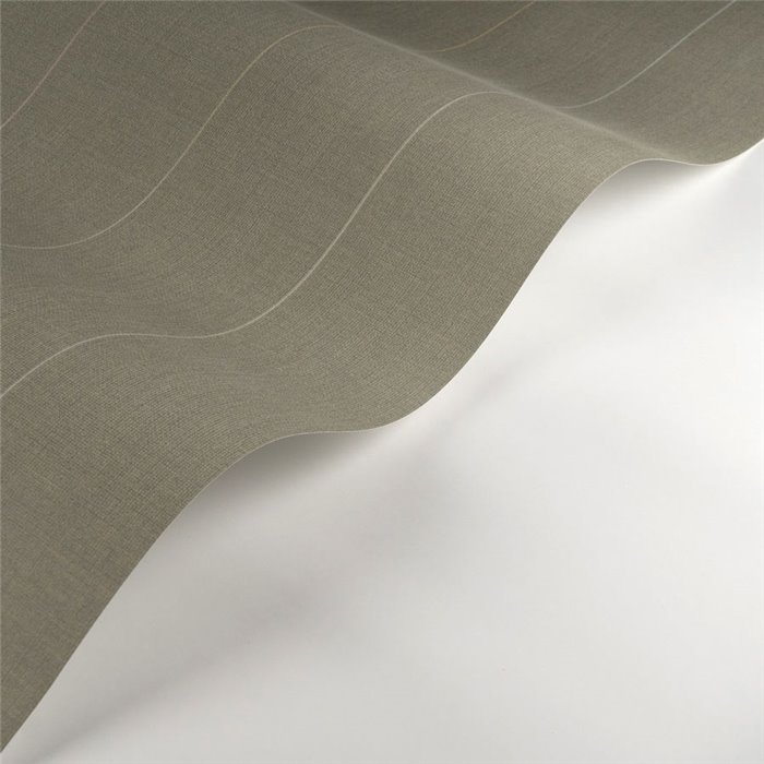 Casadeco|Elegant fine green striped wallpaper|Stripes