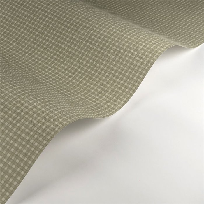 Casadeco|Green gingham wallpaper in English style|Checkered