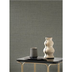 Casadeco|Papier peint à carreaux anglais verts avec bel effet textile|Carreaux 2