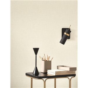 Casadeco|Grey gingham check wallpaper|Checkered 2
