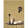 Casadeco|Senfgelbe Stoffeffekt-Tapete|Textilimitation
