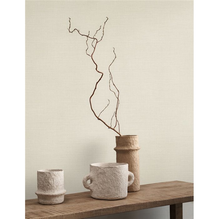 Casadeco|Papel pintado elegante efecto jaspeado gris claro|Imitacion Tela