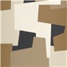 Casadeco|Modern wallpaper for living room with abstract brown design|Geometric