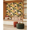 Casadeco|Papel pintado moderno con formas abstractas tonos cálidos|Papel Pintado