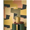 Casadeco|Papier peint moderne avec formes abstraites tons chauds|Papier Peint