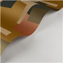 Casadeco|Papel pintado moderno con formas abstractas tonos cálidos|Papel Pintado