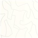 Casadeco|Modern white wallpaper with minimalist labyrinth pattern|Minimalist