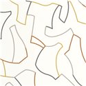 Casadeco|Minimalistische Labyrinth-Tapete in Weiß und Bunt|Gastronomie & Hotellerie