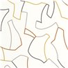 Casadeco|Minimalistische Labyrinth-Tapete in Weiß und Bunt|Gastronomie & Hotellerie