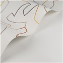 Casadeco|Minimalistische Labyrinth-Tapete in Weiß und Bunt|Gastronomie & Hotellerie