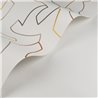 Casadeco|Minimalistische Labyrinth-Tapete in Weiß und Bunt|Gastronomie & Hotellerie