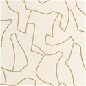 Casadeco|Papier peint style moderne beige et doré, motif labyrinthe|Minimaliste