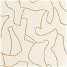 Casadeco|Papier peint style moderne beige et doré, motif labyrinthe|Minimaliste