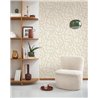 Casadeco|Papier peint style moderne beige et doré, motif labyrinthe|Minimaliste