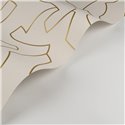 Casadeco|Papier peint style moderne beige et doré, motif labyrinthe|Minimaliste