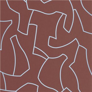 Casadeco|Papier peint style moderne beige et doré, motif labyrinthe|Minimaliste