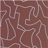 Casadeco|Modern red and silver wallpaper in labyrinth style|Hospitality