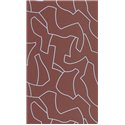 Casadeco|Modern red and silver wallpaper in labyrinth style|Hospitality