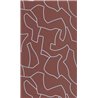 Casadeco|Moderne Tapete in Rot und Silber mit Labyrinth-Design|Gastronomie & Hotellerie
