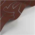 Casadeco|Modern red and silver wallpaper in labyrinth style|Hospitality