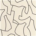 Casadeco|Minimalist beige and black labyrinth wallpaper for modern spaces|Hospitality