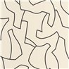 Casadeco|Minimalist beige and black labyrinth wallpaper for modern spaces|Hospitality