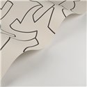 Casadeco|Minimalist beige and black labyrinth wallpaper for modern spaces|Hospitality
