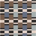 Casadeco|Papier peint rayures bleu et marron rétro moderne|Papier Peint