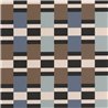 Casadeco|Papier peint rayures bleu et marron rétro moderne|Papier Peint