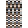 Casadeco|Papier peint rayures bleu et marron rétro moderne|Papier Peint