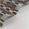 Casadeco|Papier peint rayures bleu et marron rétro moderne|Papier Peint