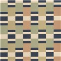 Casadeco|Tapete grün-ockere retro-modern Streifen|Geometrisch