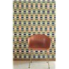 Casadeco|Papel pintado rayas verde ocre estilo retro moderno|Geométrico