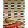 Casadeco|Tapete grün-ockere retro-modern Streifen|Geometrisch