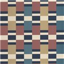 Casadeco|Tapete blau-bordeaux retro-modern Streifen|Geometrisch