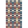 Casadeco|Tapete blau-bordeaux retro-modern Streifen|Geometrisch