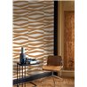 Casadeco|Modern wallpaper with horizontal brown zebra stripes|Wallpaper