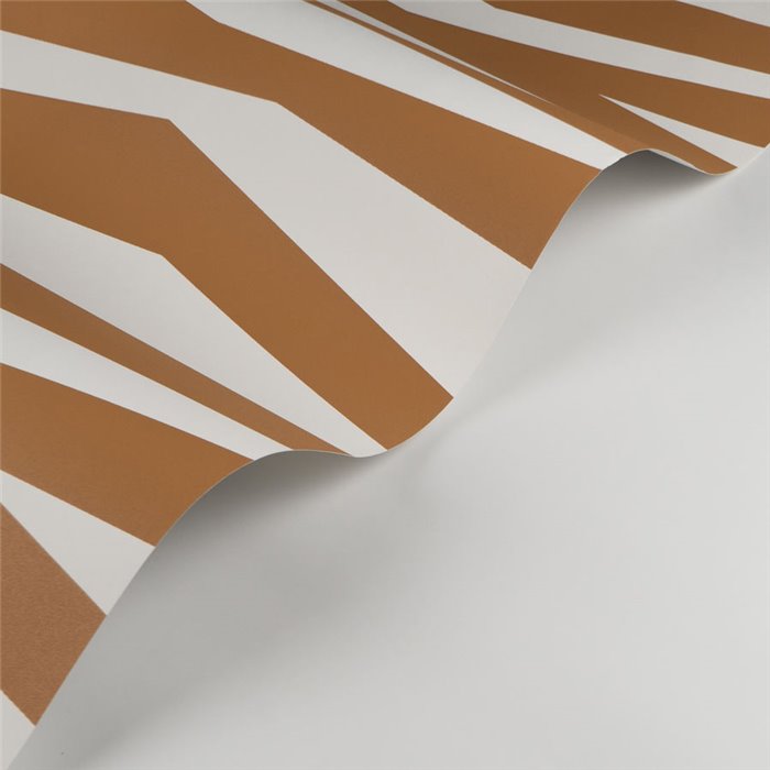 Casadeco|Moderne Tapete mit horizontalen braunen Zebra-Streifen|Tapeten