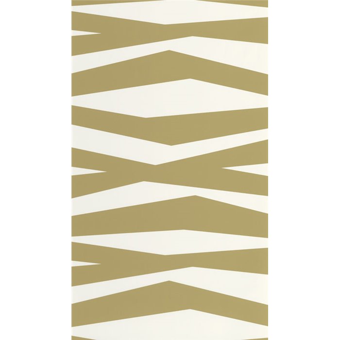 Casadeco|Modern wallpaper with green zebra-style stripes|Scandinavian