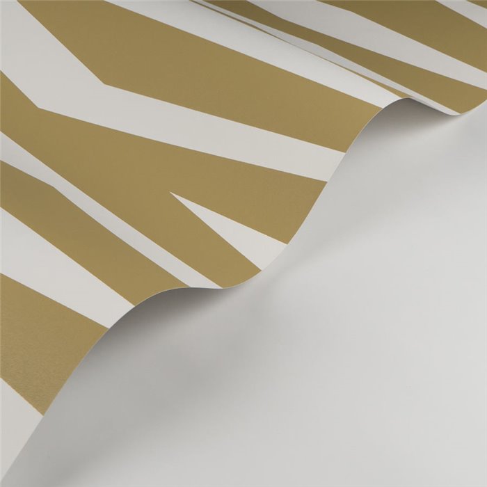 Casadeco|Modern wallpaper with green zebra-style stripes|Scandinavian