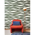 Casadeco|Papier peint moderne à rayures zébrées blanc et vert|Scandinave