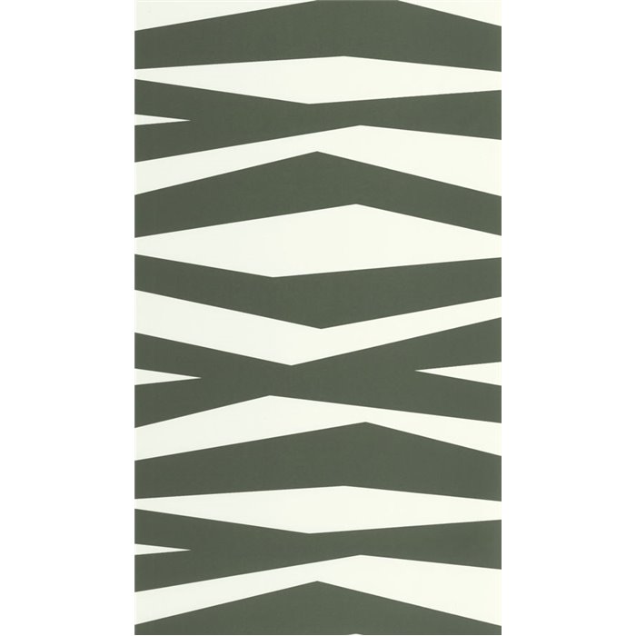 Casadeco|Papier peint moderne à rayures zébrées blanc et vert|Scandinave