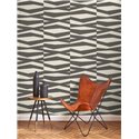 Casadeco|Papel pintado moderno blanco y negro, patrón rayas cebra|Papel Pintado