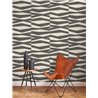 Casadeco|Papel pintado moderno blanco y negro, patrón rayas cebra|Papel Pintado