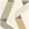 Casadeco|Modern beige wallpaper with original serpentine shapes|Modern