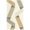 Casadeco|Modern beige wallpaper with original serpentine shapes|Modern